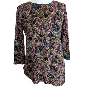 Peck & Peck, Multicolored Asymmetrical Top